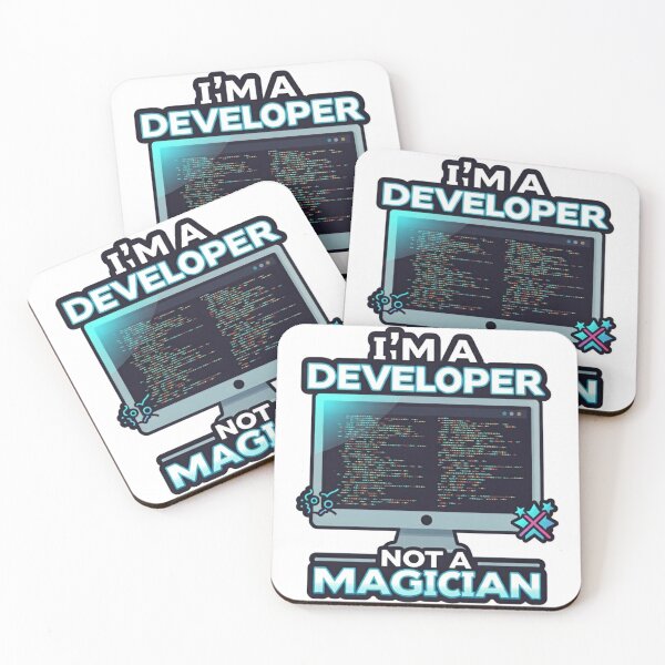 Item preview, I’m a Developer, Not a Magician designed and sold by Wise-Stickers.