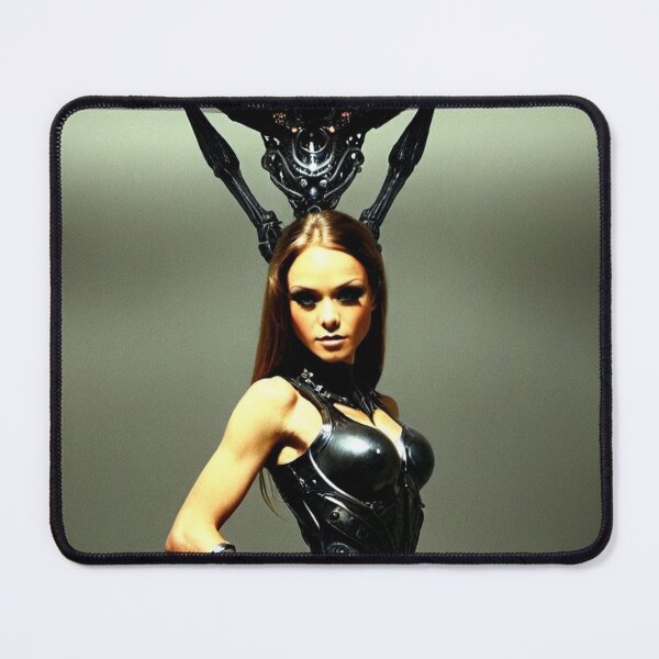 Item preview, Scifi H.R Giger inspired art of a woman attached to a cybernetic machine, cool cyberpunk art designed and sold by Vintage Designs +.