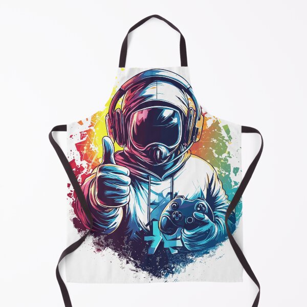 Item preview, Gamer Astronaut Thumbs Up Holding Controller Space Gaming Design designed and sold by ThreadQuirk.