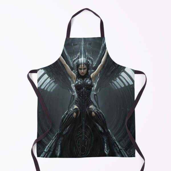 Item preview, Scifi H.R Giger inspired art of a woman attached to a cybernetic machine, cool cyberpunk art designed and sold by Vintage Designs +.