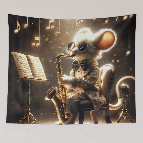 Item preview, Sax Serenade: The Mouse Maestro  Jazzy Mouse designed and sold by INNERHARMONY2.