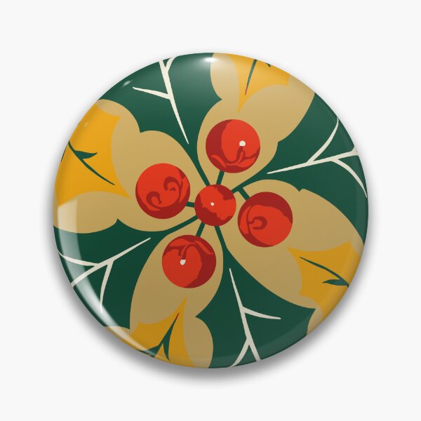 Item preview, Holly Leaves Retro Modern Big Print Pattern designed and sold by taiche.