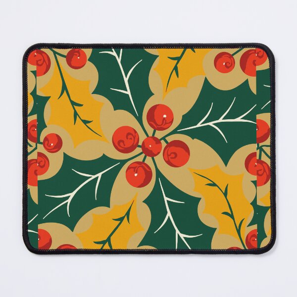 Item preview, Holly Leaves Retro Modern Big Print Pattern designed and sold by taiche.