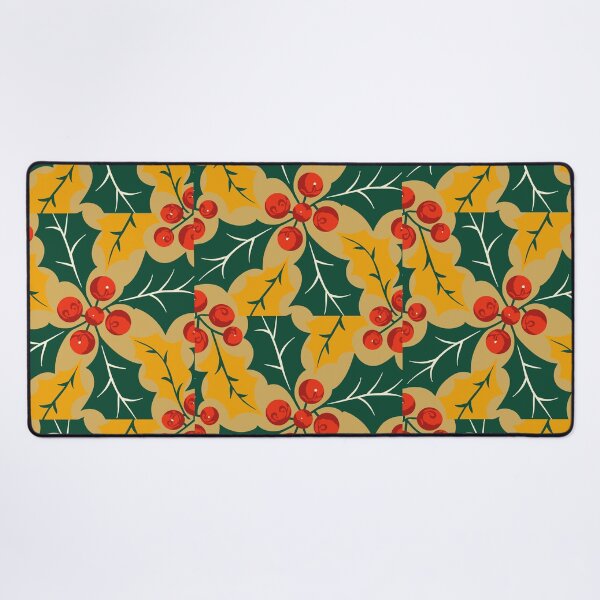 Item preview, Holly Leaves Retro Modern Big Print Pattern designed and sold by taiche.