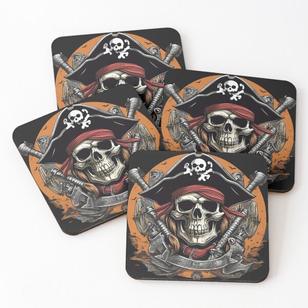 Item preview, Pirate Skull with Crossed Cutlasses – Adventure & Skull Art designed and sold by MetalKrane.