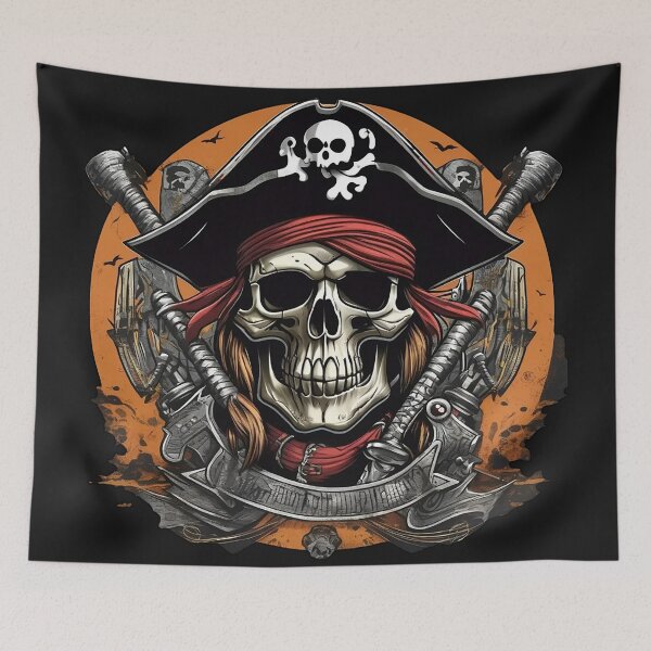 Item preview, Pirate Skull with Crossed Cutlasses – Adventure & Skull Art designed and sold by MetalKrane.