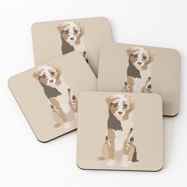Item preview, Miniature American Shepherd Dog Illustration designed and sold by archetype prints.