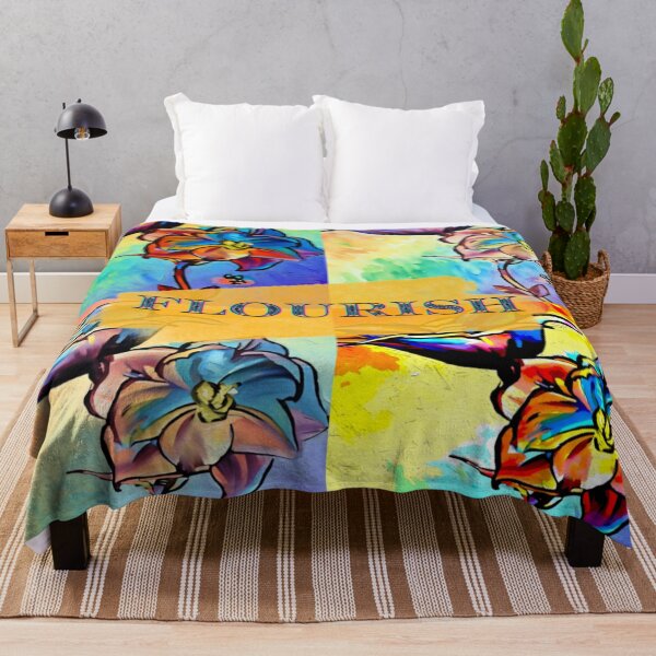 Item preview, Flourish Colorful Artistic Floral Print designed and sold by gleefulme.