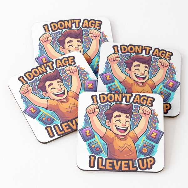 Item preview, I don't age, I level up - MEN designed and sold by Wise-Stickers.