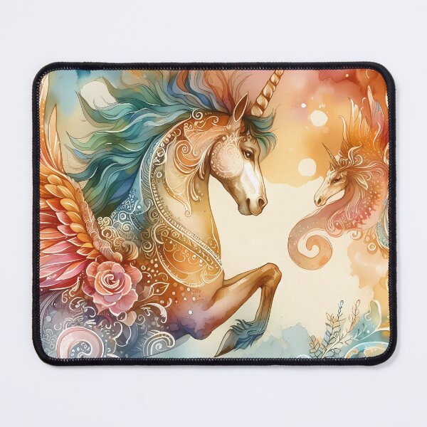 Item preview, Winged Unicorns in a Magical Dance of Light and Color designed and sold by Vitalka-uk.