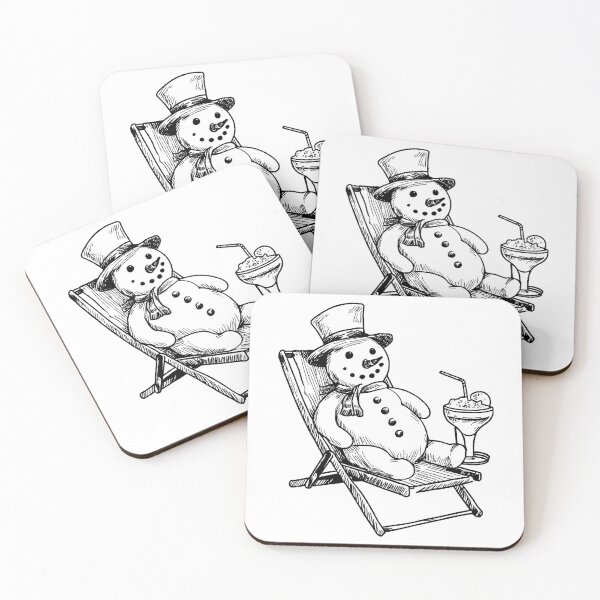 Item preview, Sunbathing Snowman Fun designed and sold by GeoSketchWear.