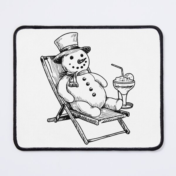 Item preview, Sunbathing Snowman Fun designed and sold by GeoSketchWear.