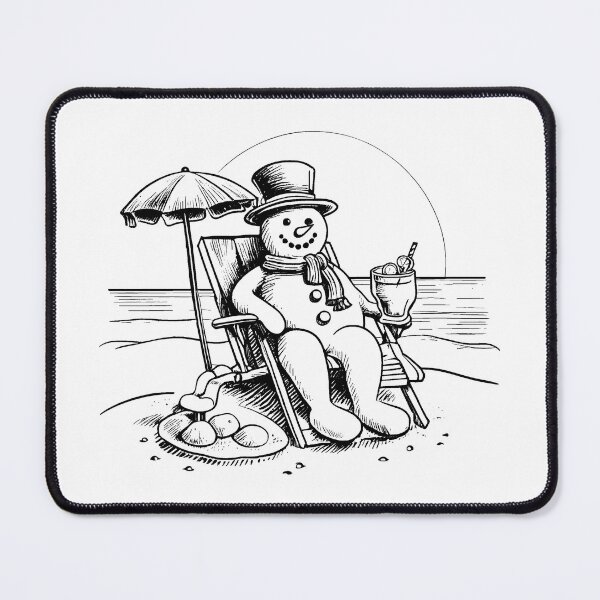 Item preview, Sunbathing Snowman Fun designed and sold by GeoSketchWear.