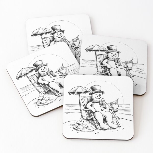 Item preview, Sunbathing Snowman Fun designed and sold by GeoSketchWear.