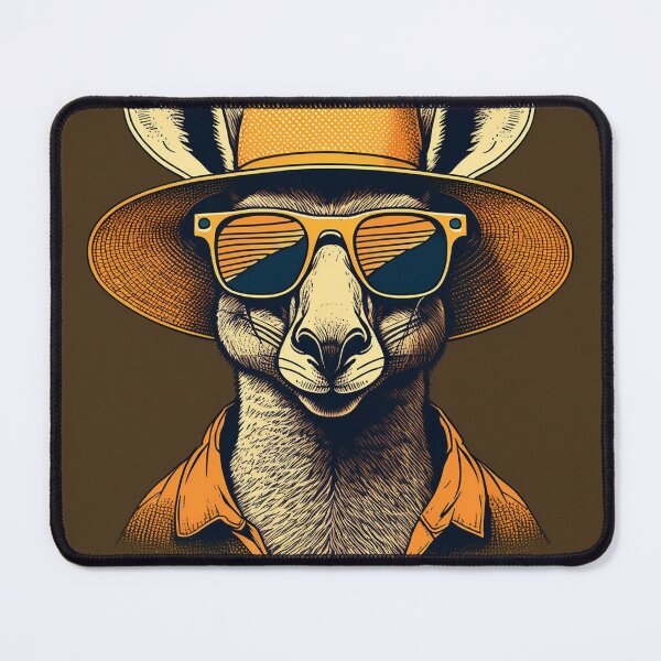 Item preview, Halftone Kangaroo in Sun hat designed and sold by Boxing Kangaroo Retail Company.