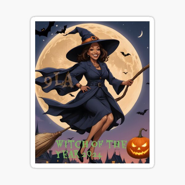 Witch of the Year - 2024 Presidential Election Satire - Halloween Sticker
