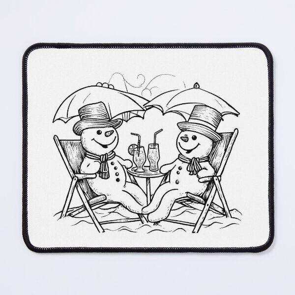 Item preview, Snowmen Chilling in the Sun designed and sold by GeoSketchWear.