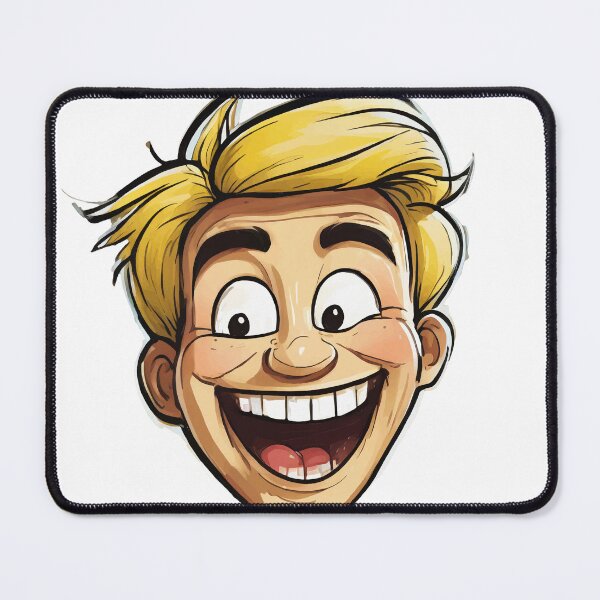 Artikelvorschau, Lachendes Gesicht im Comic-Stil entworfen und verkauft von BysonDesigns.