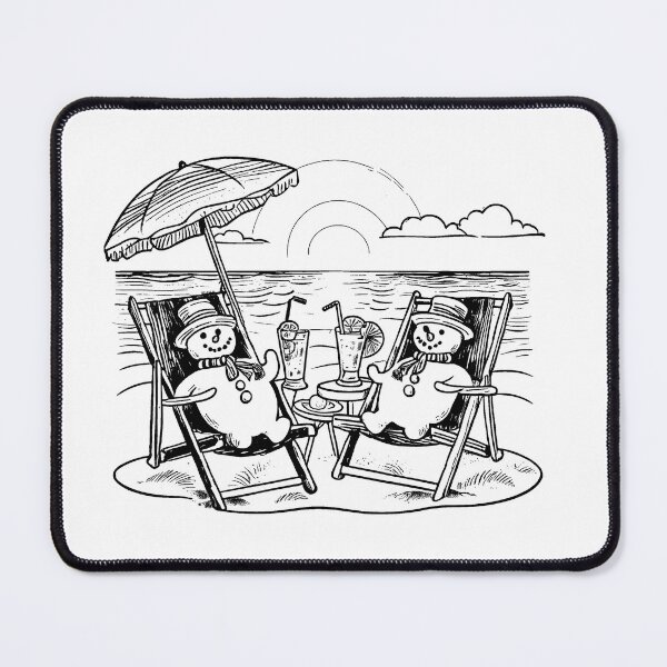 Item preview, Snowmen Chilling in the Sun designed and sold by GeoSketchWear.