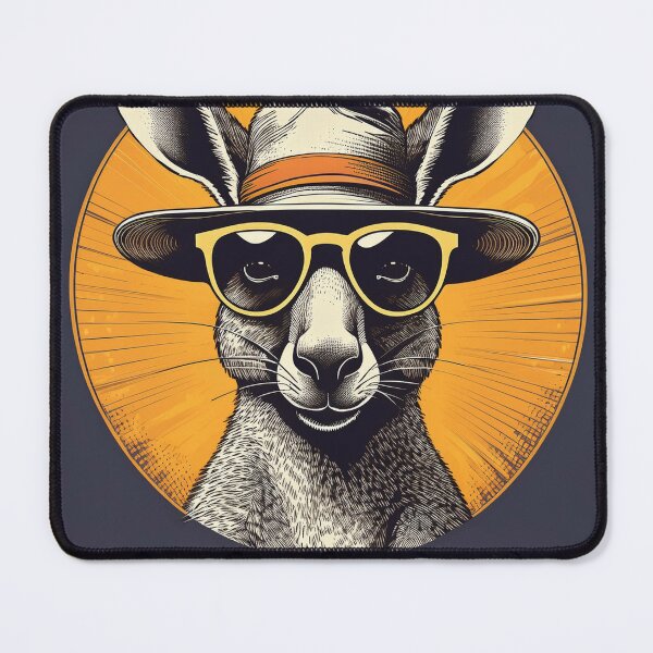 Item preview, Halftone Kangaroo in Sun hat designed and sold by Boxing Kangaroo Retail Company.