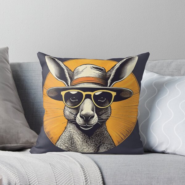 Item preview, Halftone Kangaroo in Sun hat designed and sold by Boxing Kangaroo Retail Company.