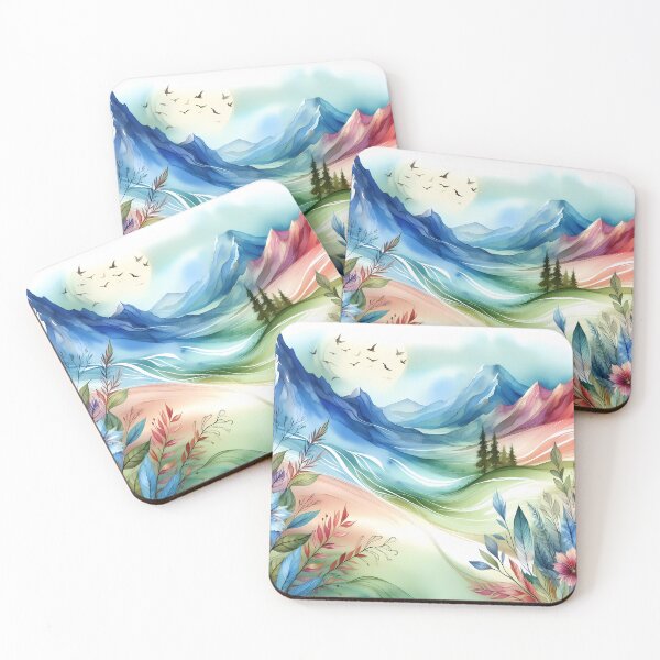Item preview, Vibrant Valleys and Blooming Flora in a Mountain Landscape designed and sold by Vitalka-uk.