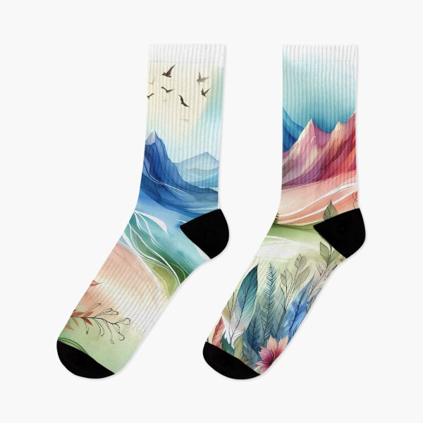 Item preview, Vibrant Valleys and Blooming Flora in a Mountain Landscape designed and sold by Vitalka-uk.