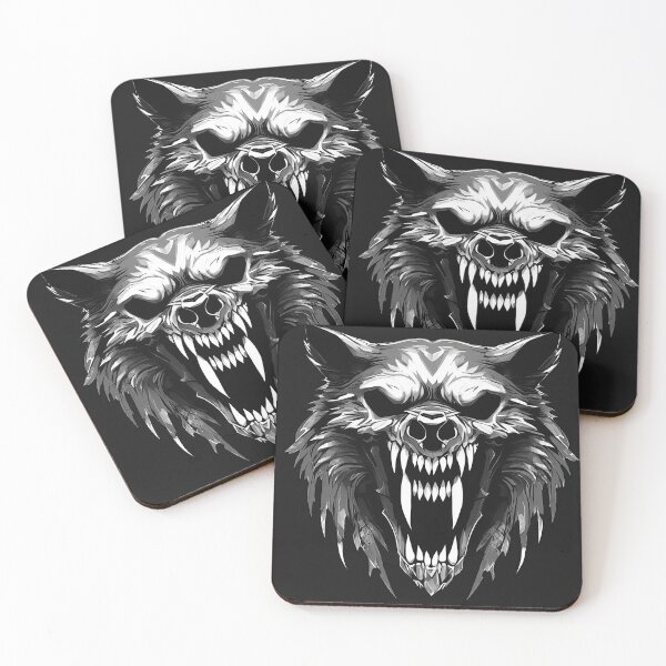 Item preview, "Ferocious Wolf Head with Bared Fangs – Intense Animal Art" designed and sold by MetalKrane.