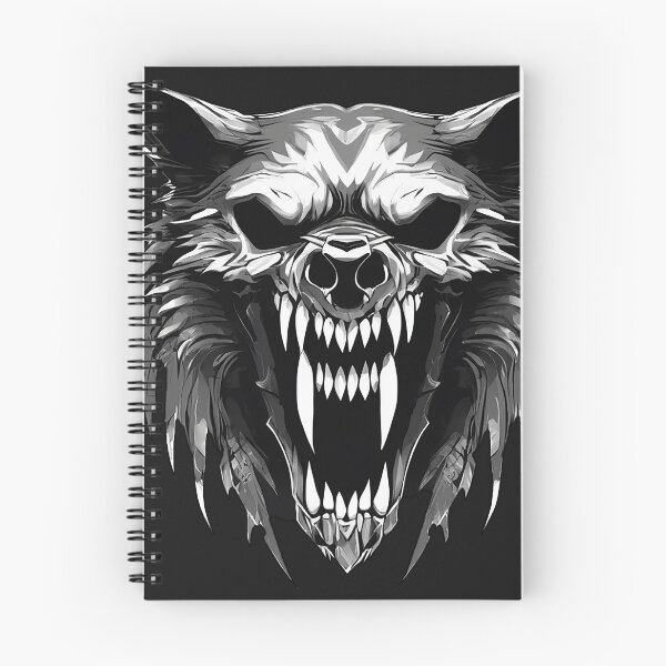 Item preview, "Ferocious Wolf Head with Bared Fangs – Intense Animal Art" designed and sold by MetalKrane.