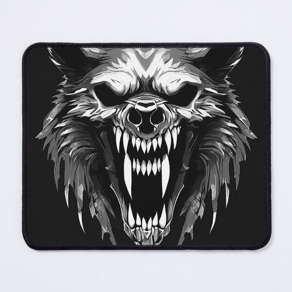 Item preview, "Ferocious Wolf Head with Bared Fangs – Intense Animal Art" designed and sold by MetalKrane.