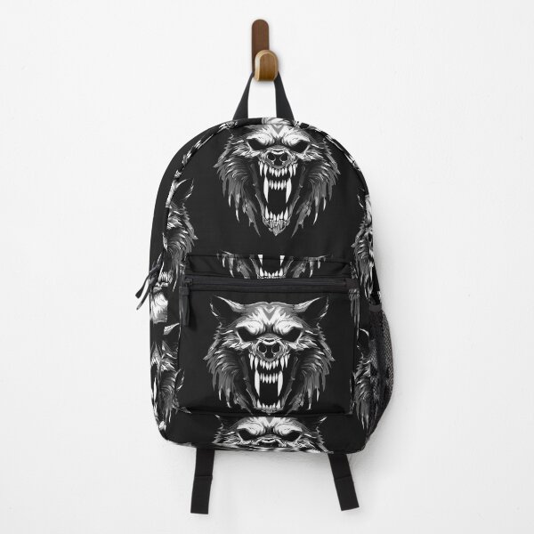 Item preview, "Ferocious Wolf Head with Bared Fangs – Intense Animal Art" designed and sold by MetalKrane.
