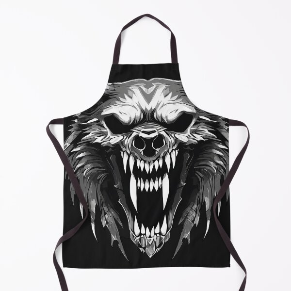 Item preview, "Ferocious Wolf Head with Bared Fangs – Intense Animal Art" designed and sold by MetalKrane.