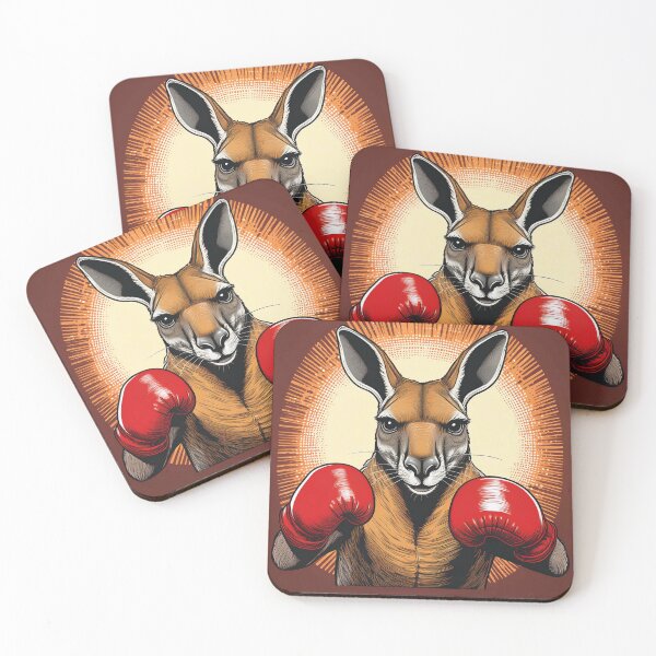 Item preview, Halftone Boxing Kangaroo designed and sold by Boxing Kangaroo Retail Company.
