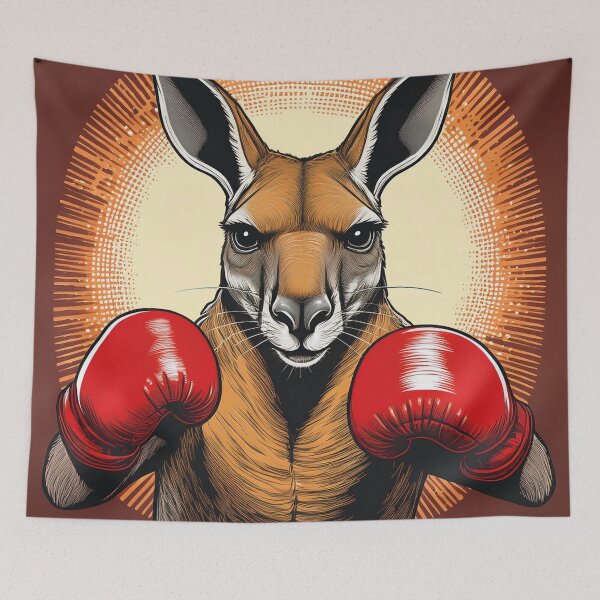 Item preview, Halftone Boxing Kangaroo designed and sold by Boxing Kangaroo Retail Company.