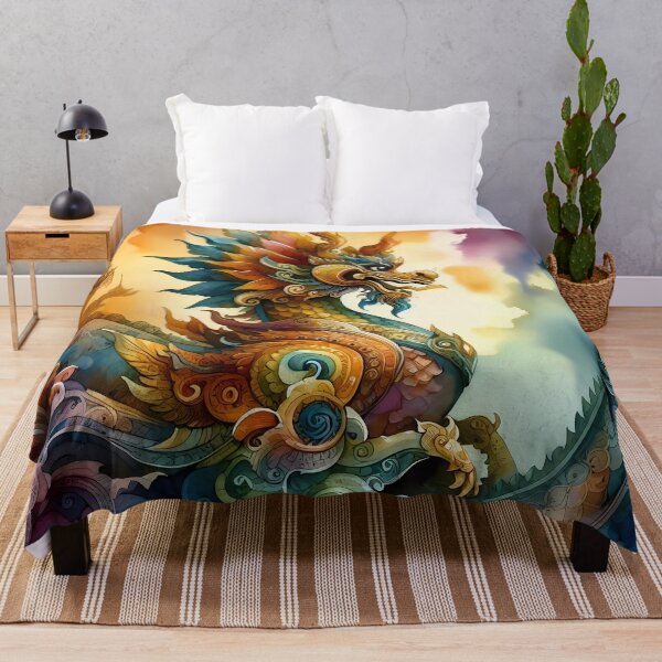 Item preview, Ornate Dragon Guarding a Mystical Temple designed and sold by Vitalka-uk.