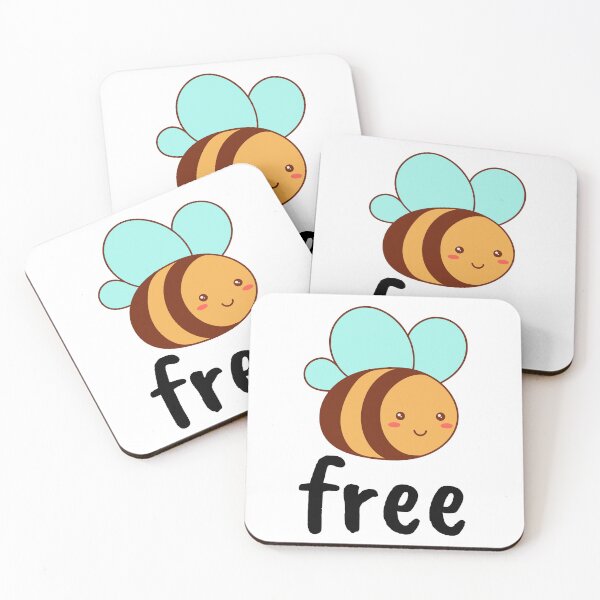 Item preview, Cute little bee with the message Be free designed and sold by mysummerland.