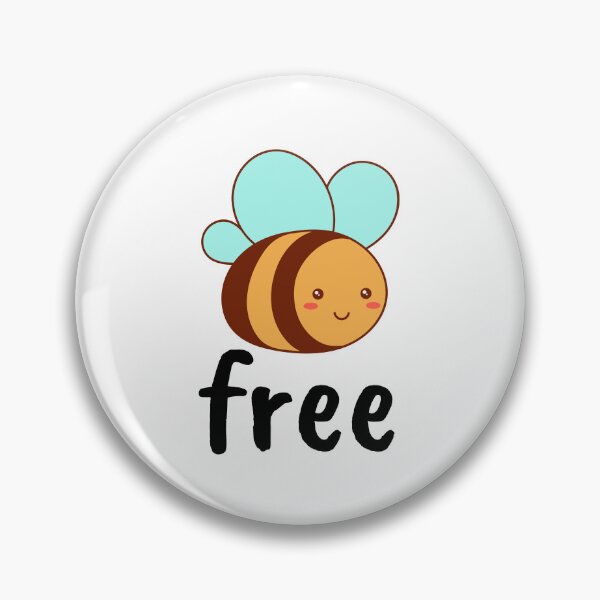 Item preview, Cute little bee with the message Be free designed and sold by mysummerland.
