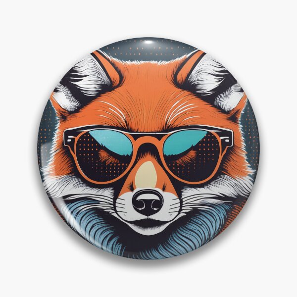 Item preview, Halftone fox in Sun glasses designed and sold by Boxing Kangaroo Retail Company.