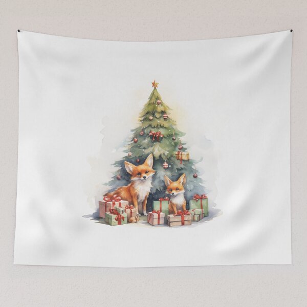 Item preview, Fox Family at Christmas designed and sold by Samuelsboro.
