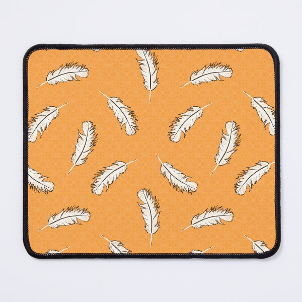 Item preview, Floaty Feathers on Orange designed and sold by Katie Stearns.