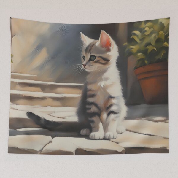 Item preview, Kitten Watching Bypassers, Small and Large designed and sold by CalmnessbyChoice.