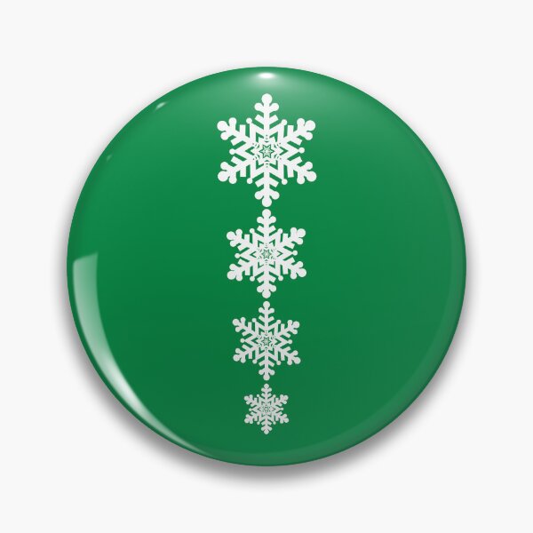 Item preview, Christmas Snowflakes Green and White designed and sold by MellowCat.