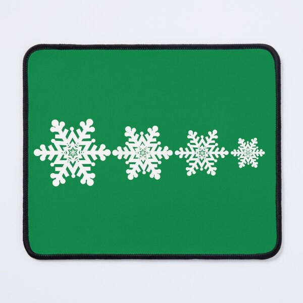 Item preview, Christmas Snowflakes Green and White designed and sold by MellowCat.