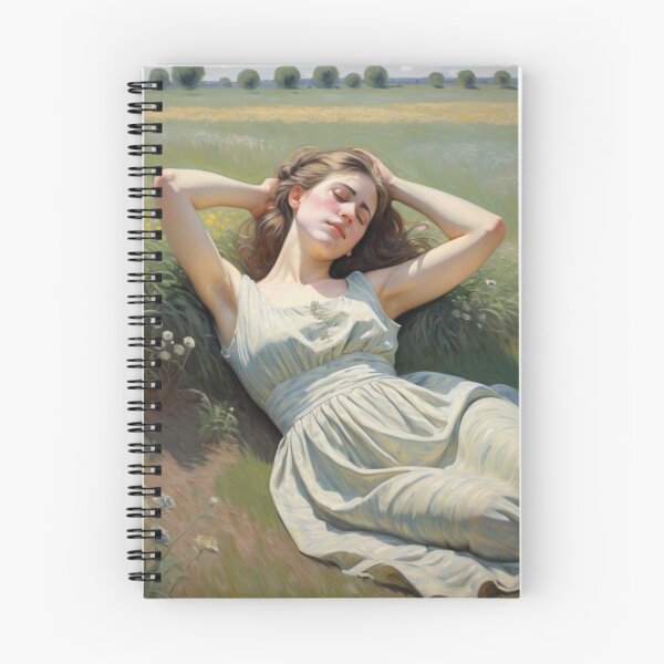 Item preview, Pretty girl reclining on a patch grass - after William-Adolphe Bouguereau French painter designed and sold by Vintage Designs +.