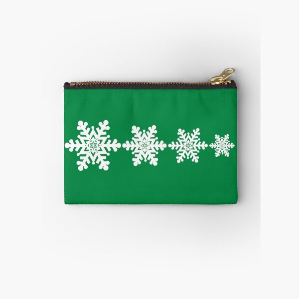 Item preview, Christmas Snowflakes Green and White designed and sold by MellowCat.