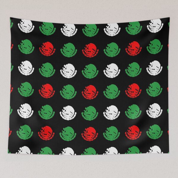 Item preview, Mexico Retro tricolore repeat pattern designed and sold by ModSupporters.