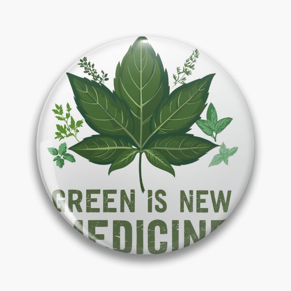 Item preview, El verde es la nueva medicina. Plantas curativas a base de hierbas. Diseño ecológico. designed and sold by ThreadQuirk.