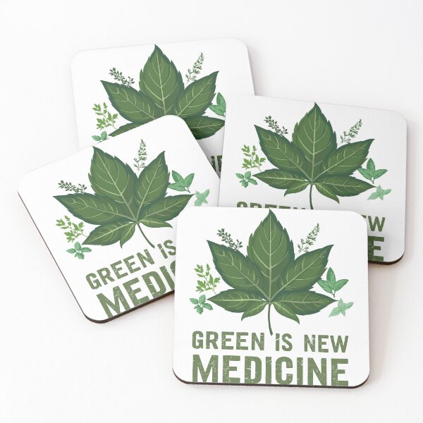 Item preview, Green Is New Medicine Herbal Healing Plants Eco Design designed and sold by ThreadQuirk.