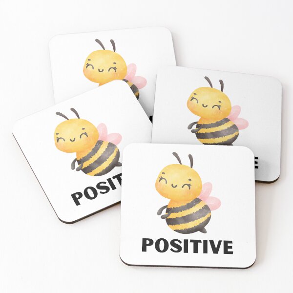 Item preview, Cute little bee with the phrase Be Positive designed and sold by mysummerland.