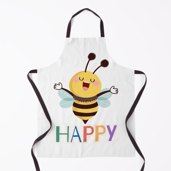 Item preview, Friendly Little Bee with the phrase Be Happy designed and sold by mysummerland.